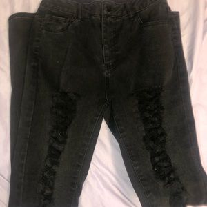 dollskill ripped skinny jeans
